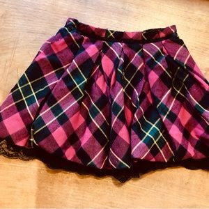 Pink Plaid Bubble Skirt